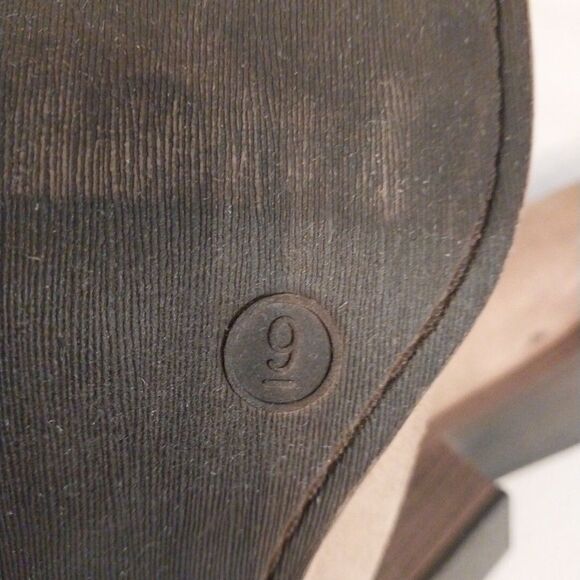 Falls Creek Booties Sz 9 Tan Cut Out Zippered Back Faux Suede Western Cowgirl - Picture 12 of 12